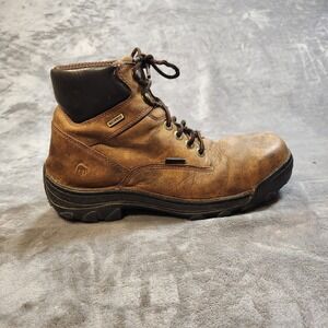 Wolverine Boots Mens 9.5 Brown Leather Durbin Waterproof 6" Work Steel Toe EH